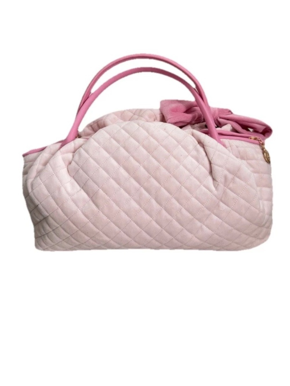 NWT Juicy Couture Juicy Tale Bowler Satchel quilted powder blush Pink - Picture 2 of 4